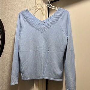 Light Blue V-Neck Sweater